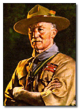 Baden-Powell Founder of Boy Scouts and Neckerchief Slide Fan